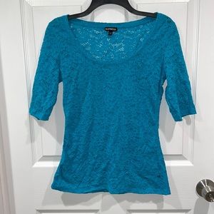 Express Womens Medium Caribbean Blue Top